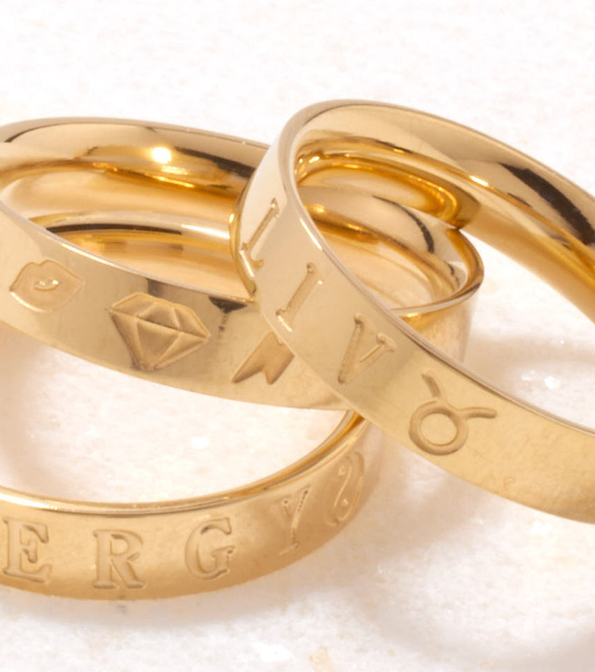 stainless steel custom name rings gold| Alibaba.com